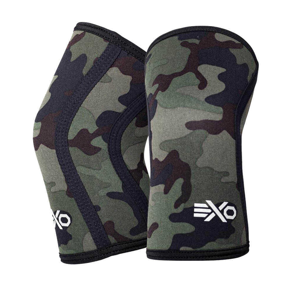 7MM Knee Sleeves - CAMO GREEN
